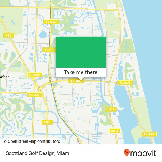 Mapa de Scottland Golf Design