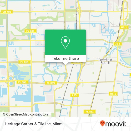 Mapa de Heritage Carpet & Tile Inc