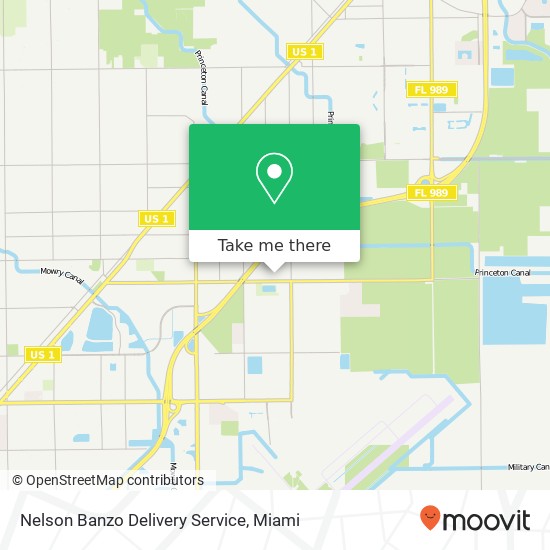 Nelson Banzo Delivery Service map