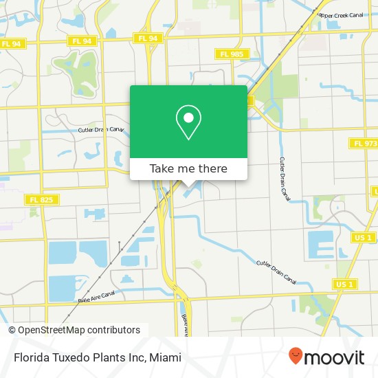 Mapa de Florida Tuxedo Plants Inc
