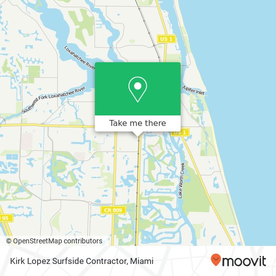 Kirk Lopez Surfside Contractor map
