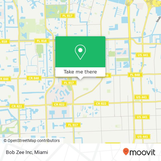 Mapa de Bob Zee Inc