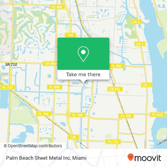 Mapa de Palm Beach Sheet Metal Inc