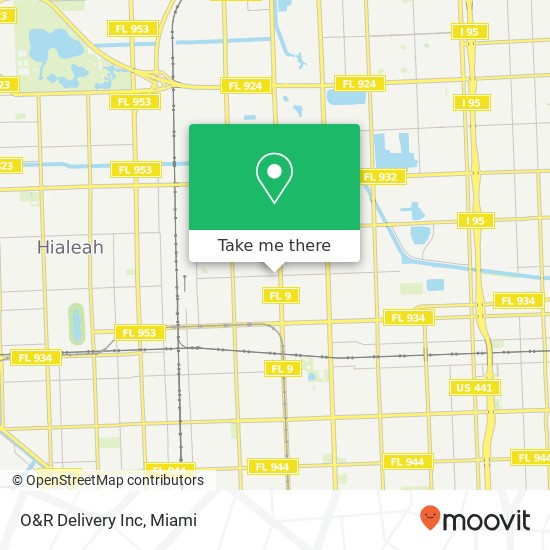 Mapa de O&R Delivery Inc