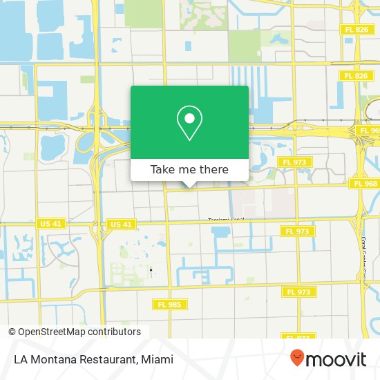 LA Montana Restaurant map