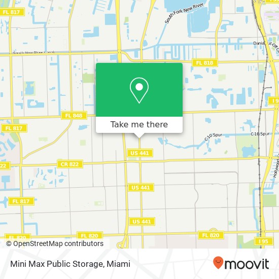 Mapa de Mini Max Public Storage