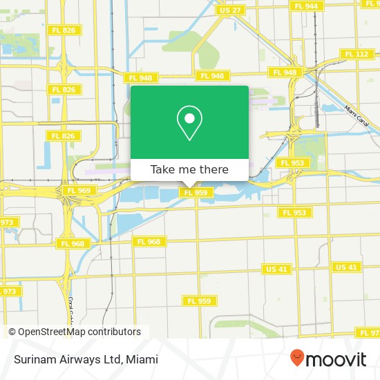 Mapa de Surinam Airways Ltd