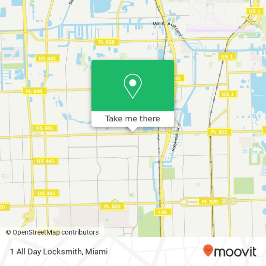 Mapa de 1 All Day Locksmith