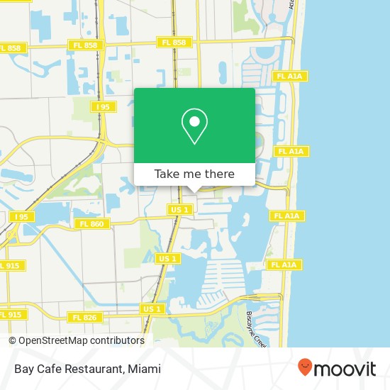 Mapa de Bay Cafe Restaurant