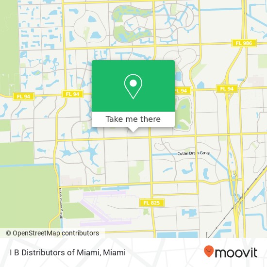 I B Distributors of Miami map