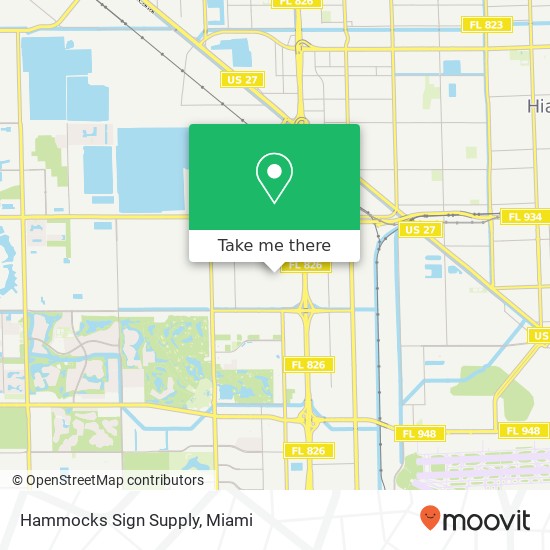 Mapa de Hammocks Sign Supply