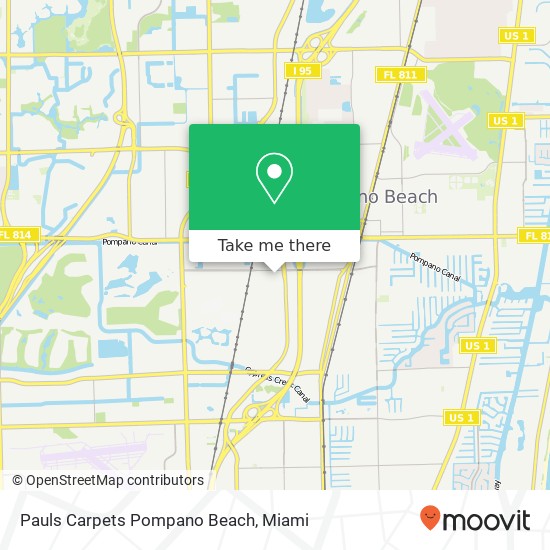 Pauls Carpets Pompano Beach map