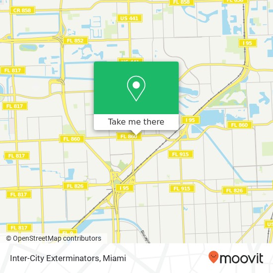 Inter-City Exterminators map