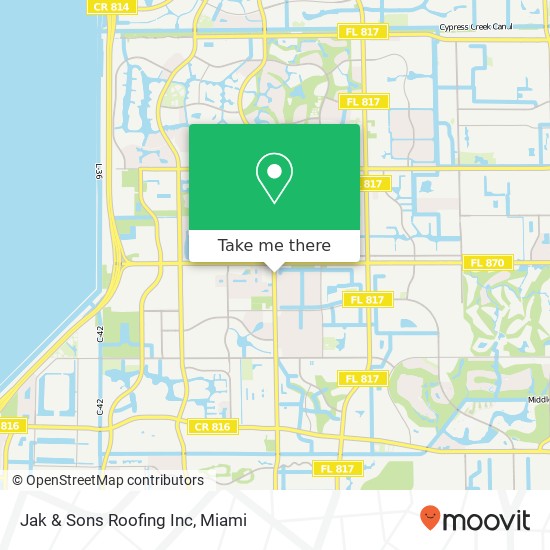 Jak & Sons Roofing Inc map