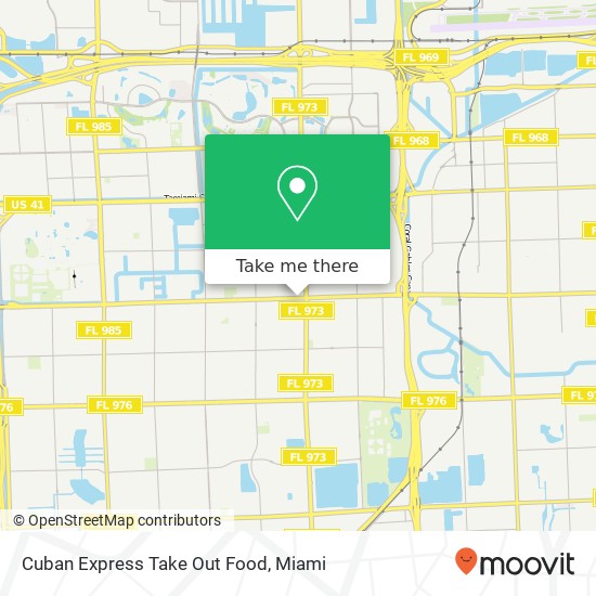 Cuban Express Take Out Food map