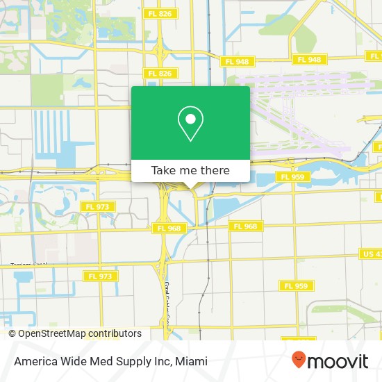 Mapa de America Wide Med Supply Inc