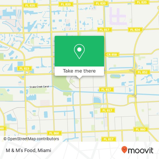 M & M's Food map