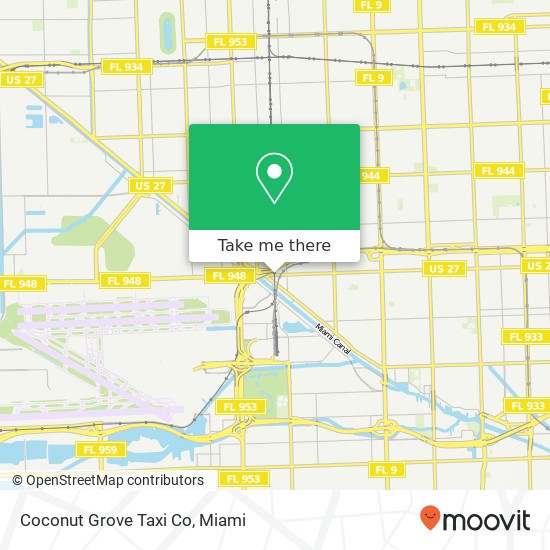 Mapa de Coconut Grove Taxi Co