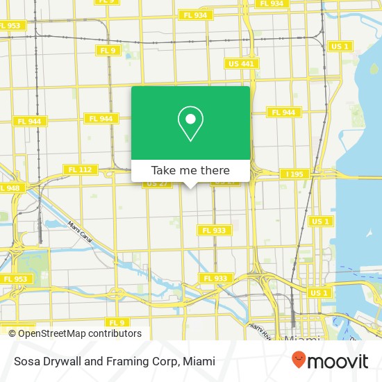 Mapa de Sosa Drywall and Framing Corp