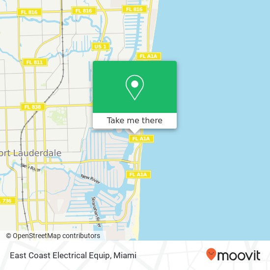 East Coast Electrical Equip map