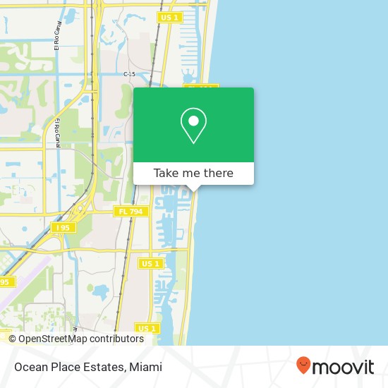 Mapa de Ocean Place Estates