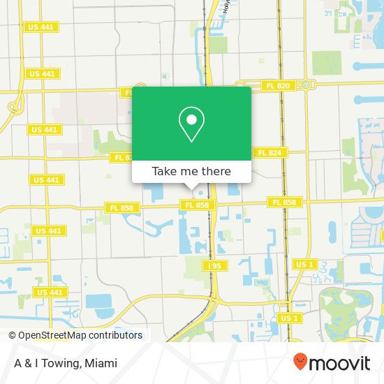 A & I Towing map