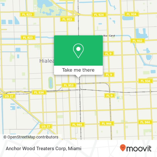 Anchor Wood Treaters Corp map