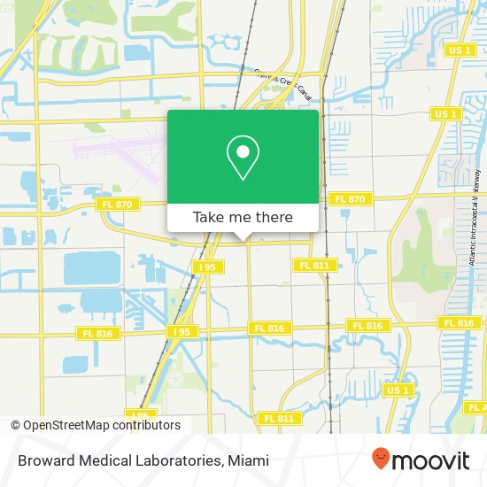 Mapa de Broward Medical Laboratories