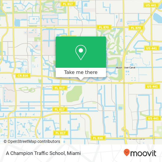 A Champion Traffic School map