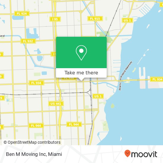 Ben M Moving Inc map