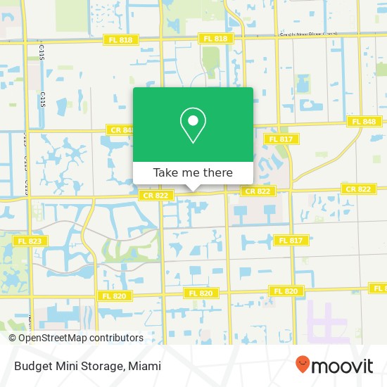 Mapa de Budget Mini Storage