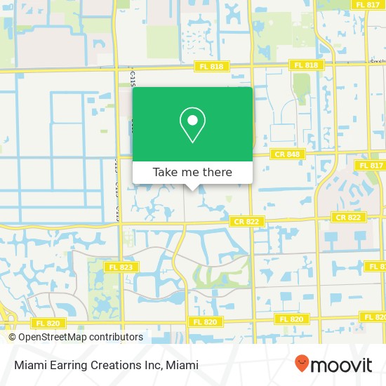 Mapa de Miami Earring Creations Inc