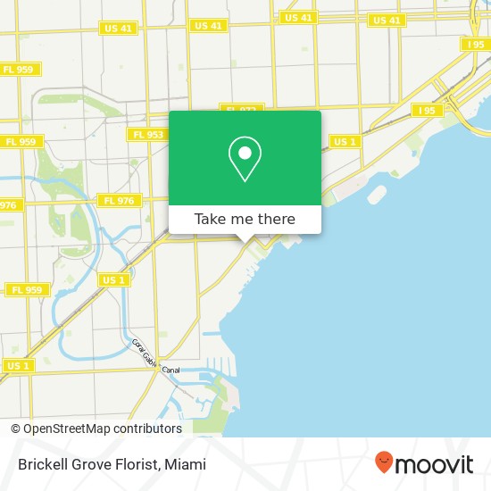 Brickell Grove Florist map