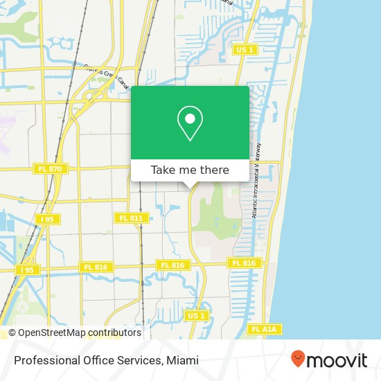 Professional Office Services map