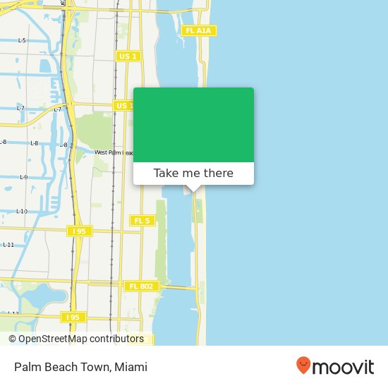 Palm Beach Town map