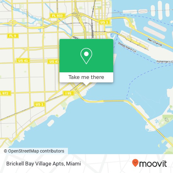 Mapa de Brickell Bay Village Apts