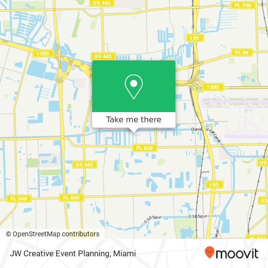 Mapa de JW Creative Event Planning