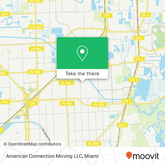 Mapa de American Connection Moving LLC