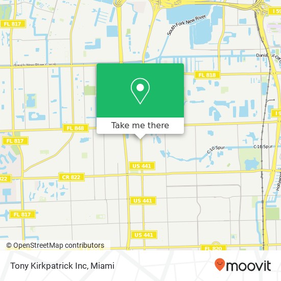 Tony Kirkpatrick Inc map