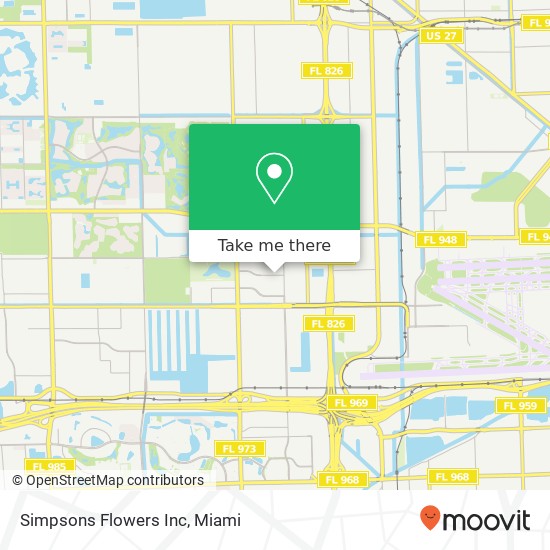 Simpsons Flowers Inc map