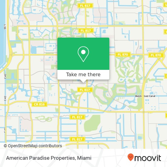 American Paradise Properties map