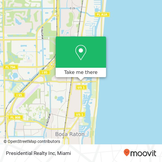 Presidential Realty Inc map