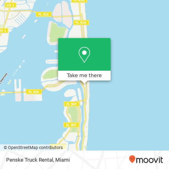 Mapa de Penske Truck Rental