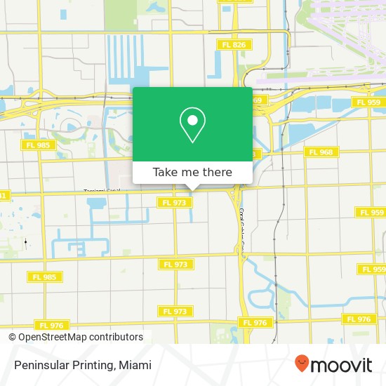 Peninsular Printing map