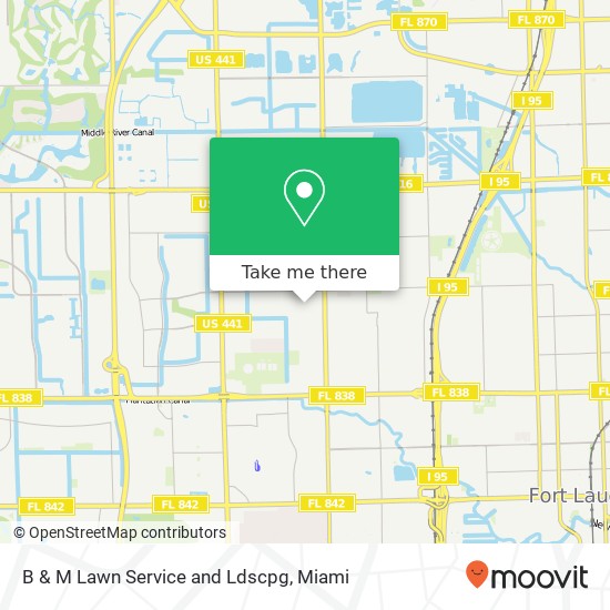 B & M Lawn Service and Ldscpg map