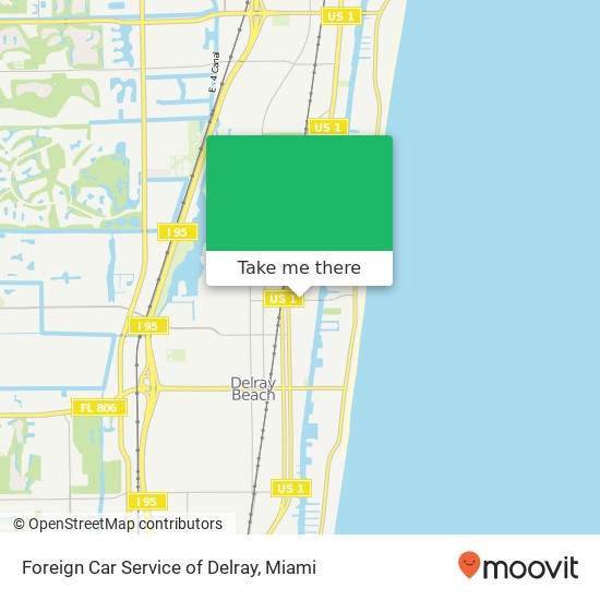 Foreign Car Service of Delray map