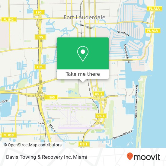 Mapa de Davis Towing & Recovery Inc