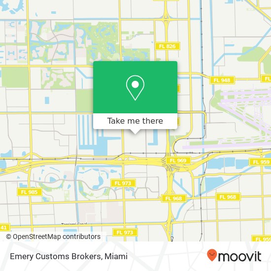 Emery Customs Brokers map