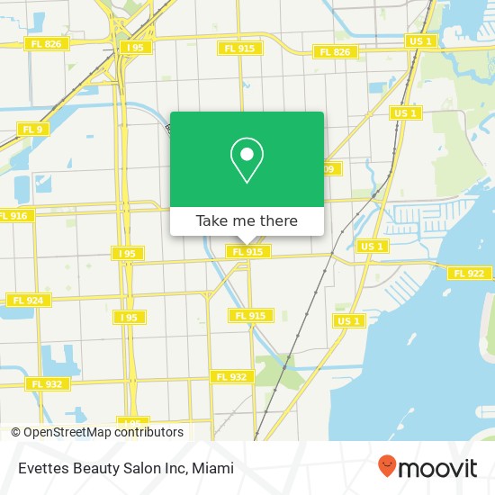 Evettes Beauty Salon Inc map