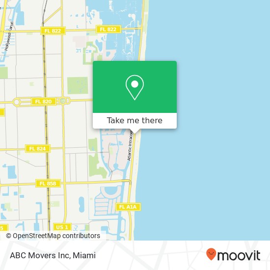 ABC Movers Inc map